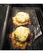 Halo Cheeseburgers on BBQ Xtra Cooking Sheet