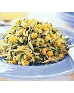 Shredded Zucchini Sauteed with Corn and Chives