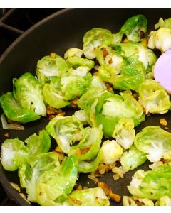 Brussels Sprout Leaves Sauteed With Lemon and Pistachios