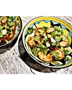 Garlic Shrimp with Black Beans and Lime (WW 8 Points)
